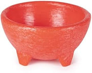 H.S. Inc NHS1006D-RC Molcajete Mediano Doble, 10 oz., 4" Diameter x 2-1/2" Deep, Polypropylene, Red Color, NSF Certified, Authentic Serving Bowl for Bars and Restaurants, 24 Pack