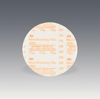 3M (268L) Microfinishing PSA Film Type D Disc 268L, 6 in x NH 15 Micron [You are purchasing the Min order quantity which is 500 Disc's]