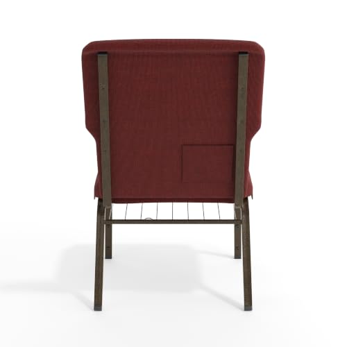 Flash Furniture Maroon Fabric/Gold Vein Frame / Set of 1 / Classic Stacking Chairs