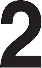 Labelmaster 2 White Vinyl Hazmat Placard Number, 2 in