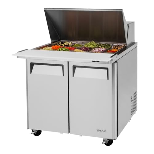 Turbo Air Mega Top (2) Door (15) Pan / 11.0 cu. ft. / Silver Refrigerators
