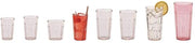 8 oz Clear Fluted Plastic Tumbler