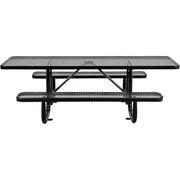 Global Industrial Black / 96 inches x 60 inches x 30 inches / Industrial Picnic Tables