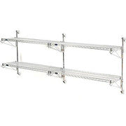 Poly-Green Wall Mount Wire Shelving by Nexel – 2, Alloy Steel, Green