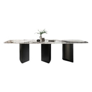 Mesa De Jantar Rock Plate Dining Table Modern Simple Home Restaurant Rectangular Diner Table by JOYNOW – One Size, 240x100x75cm, Model 8524