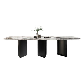 Mesa De Jantar Rock Plate Dining Table Modern Simple Home Restaurant Rectangular Diner Table by JOYNOW – One Size, 240x100x75cm, Model 8524