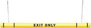 ClearanceGard 4" x 96" Clearance Bar Kit- Exit Only Lettering - Innoplast (Yellow Black Tape)