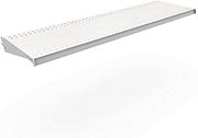 Lozier 1" H x 48" W x 13" L Powder Coated Cool White DL Style Shelf - Case of: 2