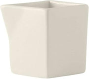 Tuxton AMU-106 Vitrified China AlumaTux Square Creamer, 3 oz, 2-1/2", Pearl White (Pack of 12),