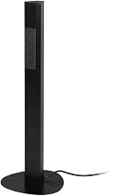 Steel Freestanding Power Station with USB Type-A, USB-C and AC Outlets, Floor Standing Laptop and Device Charging Stand, Black