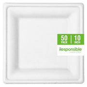 Responsible Products 10 Inch (50 count) / Classic White / Casual Plates