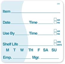 Daymark DissolveMark Shelf Life Use By Food Label, 2 x 2 inch - 12 rolls per case.