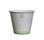 White Compostable Squat Paper Hot Cup by KITCH24/7 – 8.0 fluid_ounces, Paper, White, Pack of 1000, Model KC-SC08-90W