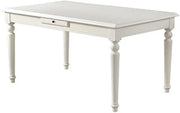 Mesa De Jantar Simple White Solid Wood Dining Table Home with Drawer Rectangular Diner Table(B:150CM*90CM*76CM)