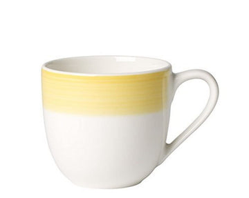 espresso Cup Set by Villeroy & Boch – 0.05 x 0.05 x 0.05 cm, 0.1 liters, Porcelain, White/Yellow, Pack of 6