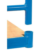 Wood Deck Platform Truck w/Removable Handles by Global Industrial – 25"L x 23.5"W x 9.45"H, Plywood Deck with Steel Frame, Blue, Model 241683