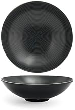 Front Of The House FOH DBO007BKP22 Spiral Ink 8.25" Wide Bowl - 6 / CS