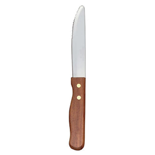 Beef Baron 10 Steak Knife - Dozen by World Tableware – 10 inches, rosewood, Silver, Pack of 12, Model 200 1492