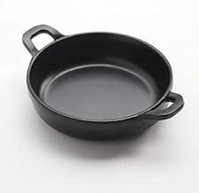 American Metalcrat MC41 Melamine Round Cast Iron Casserole Pot, Black, 5-Ounces