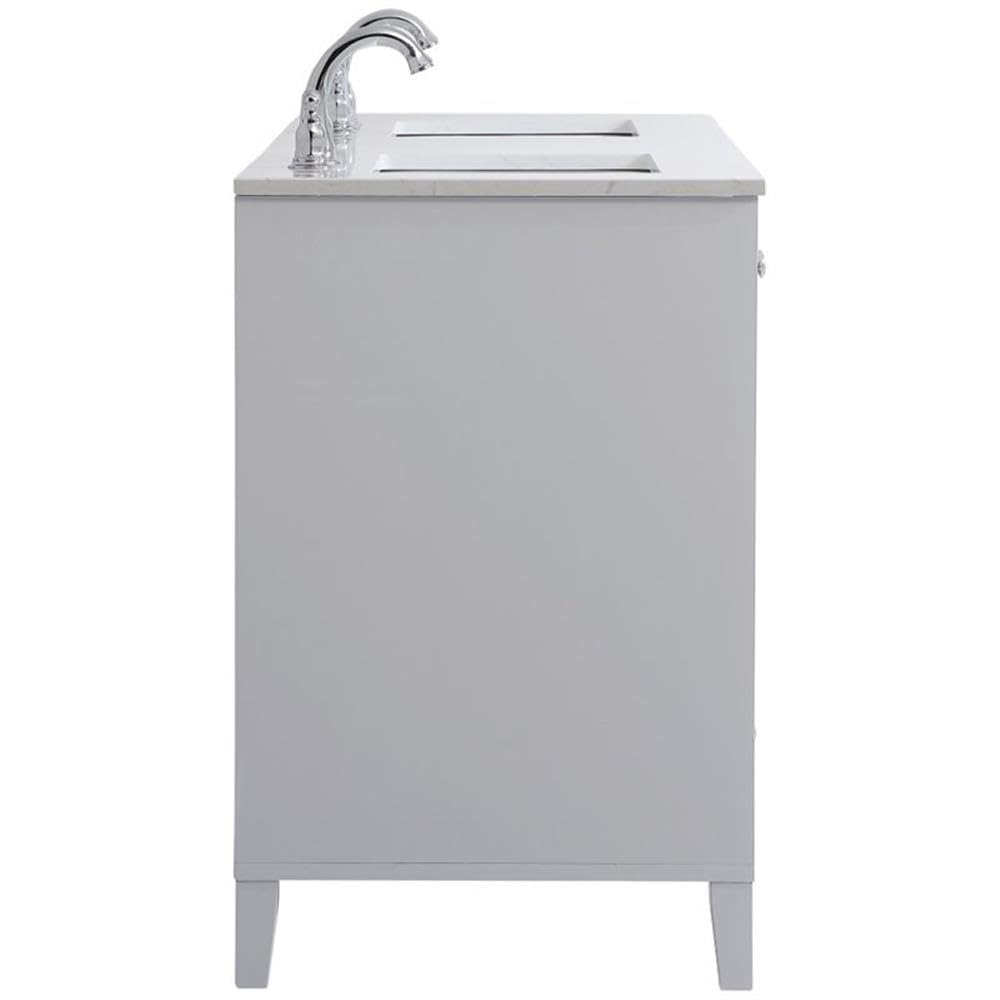 Elegant Decor 60" - Double / Grey / Traditional Bathroom Vanities