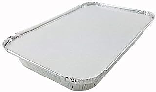 Handi-Foil 4 lb. Oblong Aluminum Entrée Dinner Food Storage Pan w/Board Lid (pack of 25)