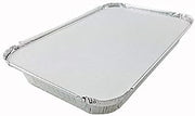 Handi-Foil 4 lb. Oblong Aluminum Entrée Dinner Food Storage Pan w/Board Lid (Pack of 125)