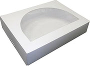 Dixie Windowed Cake Box by GP PRO (Georgia-Pacific), White, PL19X14X4, 14" W x 19" L x 4" H, (Case of 50 Boxes)
