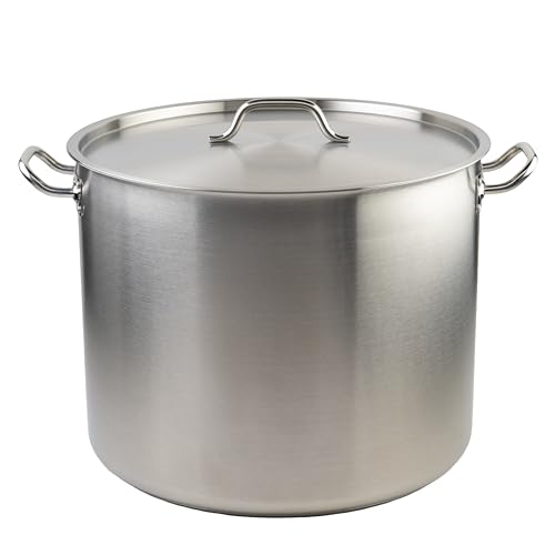Winco 60 Quarts / Pot With Cover / Stainless Steel Stockpots