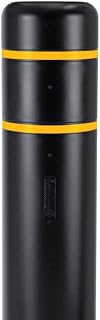 Innoplast BollardGard 8" x 72" Bollard Cover Black (Black Yellow Tape)
