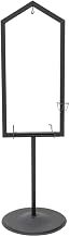 HUBERT Black Steel Floor Stand Roll Bag Holder/Scale Holder Combo - 22"Dia x 74"H (Hoop & Scale Sold Separately)