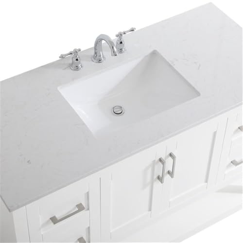Elegant Decor 48" - Single / Brushed Nickel,white / Traditional Bathroom Vanities