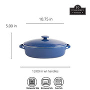 10 Strawberry Street Blue / 10" & 7" / Covered Casserole Casseroles