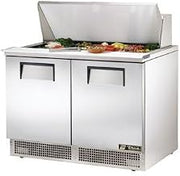 TRUE TFP-48-18M Mega Top Refrigerated Sandwich Prep Unit, 48" W, Two Doors, (18) 1/6 Size Pans