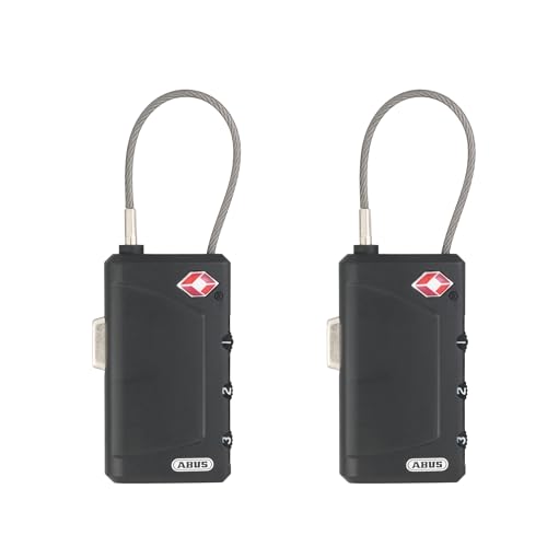 ABUS Black / 2 / Cable Combination TSA Lock Luggage Locks