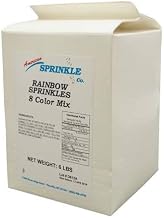 American Sprinkle 8 Color Rainbow Sprinkles, 6 Pound -- 4 per case.