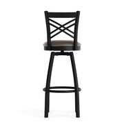 Flash Furniture Mocha Vinyl Seat/Black Metal Frame / Set of 1 / Traditional Barstools