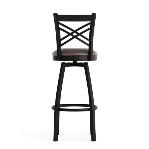 Flash Furniture Mocha Vinyl Seat/Black Metal Frame / Set of 1 / Traditional Barstools
