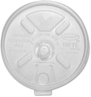 DART DCC16FTLS - Plastic Lids for Hot/Cold Foam Cups Translucent