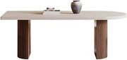Mesa De Jantar Dining Table, Retro Wooden Rectangular Small Apartment Walnut Color Diner Table