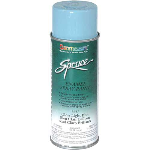 Spruce General Use Spray Paint 12 Oz. Gloss Light Blue 12 Cans/Case by Seymour – 16 oz. Aerosol Can, Gloss Light Blue, Model 98-37