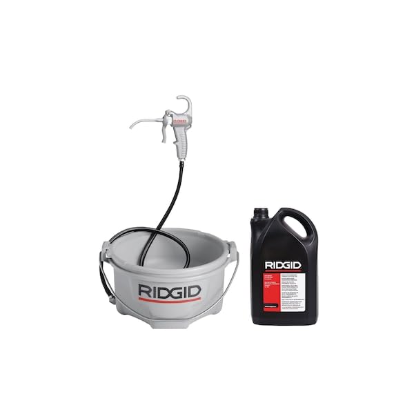 No.4 Hand Operated Oiler Pump Gun by RIDGID – Small, Steel, Silver, Model 72332