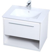 Elegant Decor 24" - Single / Brushed Nickel,white / Modern Wheel Care