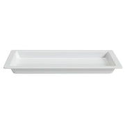White Plastic Rectangular Tray - 12 7/8" L x 6 1/2" W x 1" H by HUBERT – Model H0302-WHITE