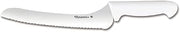 Dynamic Pro-Grip, Santoprene, Softgrip, 9" Bread, Offset Knife, White, large