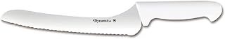Dynamic Pro-Grip, Santoprene, Softgrip, 9" Bread, Offset Knife, White, large