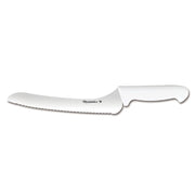 Pro-Grip, Santoprene, Softgrip, 9" Bread, Offset Knife, White, large by Dynamic – 9", Carbon Steel, Bread, Model 60011