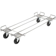 Wire Rack Dolly Base With 5" Poly Swivel Casters by Global Industrial – 20"L x 48"W x 5.12"H, Alloy Steel, Chrome, Model 38148-00