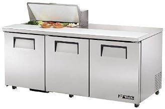 True TSSU-72-08-ADA-HC 72" ADA Compliant Refrigerated Sandwich Salad Unit, Fits (8) 1/6 Size Pans, Three Full Doors
