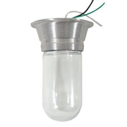 Vapor Proof Light Fixture by CHG – 6", Glass, Silver, Model L55-1004