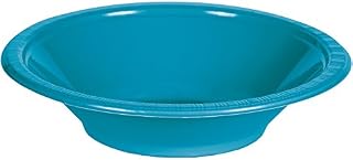 Creative Converting 28313151 Plastic Bowls, 12oz, Turquoise